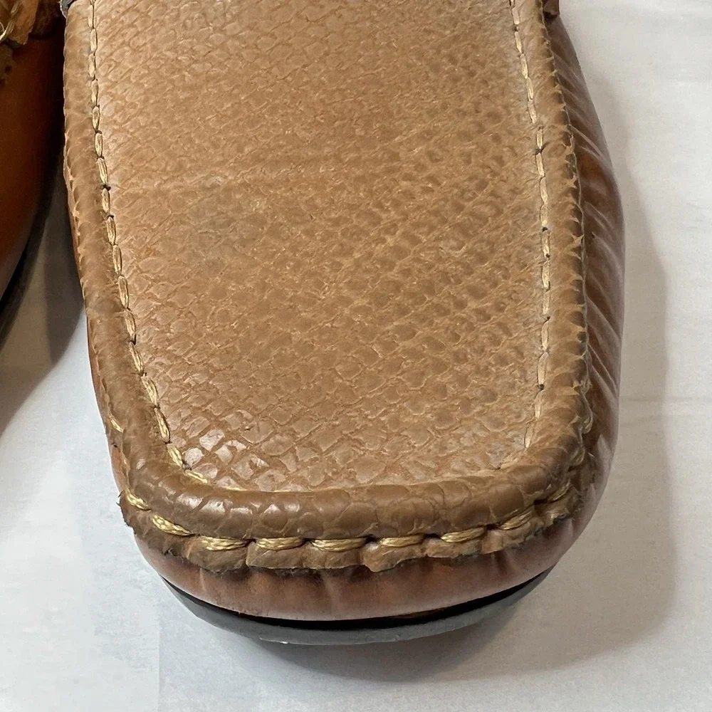 Platini Brown Men's Dress‎ Shoe Size 10 Slip On Loafer Moccasin